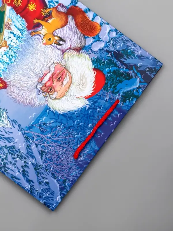 Пакет подарочный новогодний ламинированный, &laquo;Дед Мороз&raquo; , 26&times;12&times;32 см