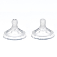 Соска на бутылочку M&B Natural, антиколиковая, от 6 мес., широкое горло &Oslash;50 мм., быстрый поток, 2 шт