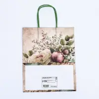 Пакет крафт &laquo;Цветы&raquo; 21&times;11&times;27 см