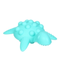 Прорезыватель силиконовый для зубов с погремушкой Крошка Я &laquo;Черепаха&raquo;, бирюзовый