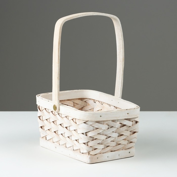 Корзина плетеная, 19,5 x 13 x H9,5/24 см, секвойя Корзина плетеная, 19,5 x 13 x H9,5/24 см, секвойя