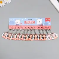 Брелок акрил "Девушка пин ап" 3,9х4,5 см