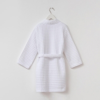 Халат вафельный детский Крошка Я "Boho" размер 30 (98-104 см), цвет белый, 100% хлопок 290 г/м2