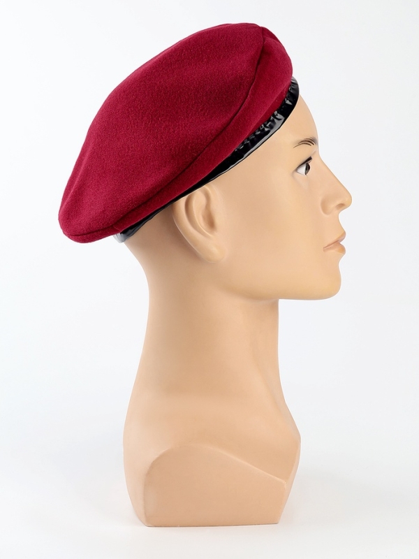 Берет военного, цвет бордовый