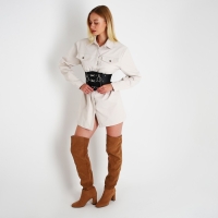 Ремень женский, ширина 12 см, на молниях, цвет чёрный Ремень женский, ширина 12 см, на молниях, цвет чёрный