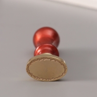 Печать для сургуча с пластиковой ручкой "Рамка овальная веточка" 6,3х3х2 см