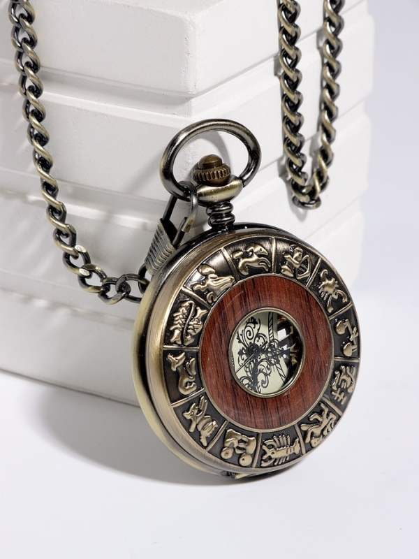 Часы карманные "Гороскоп", механические, цепочка l-40 см, d-4.5 см