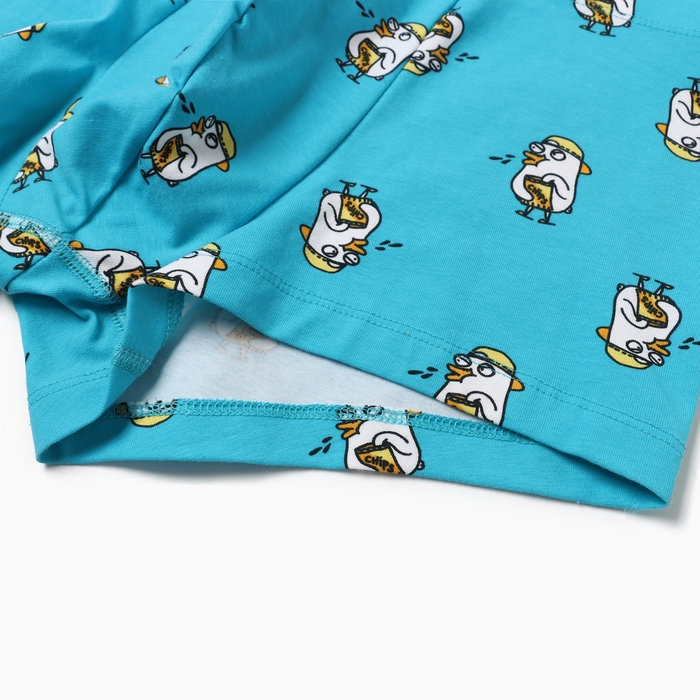 Трусы мужские боксеры «Гуси», цвет голубой, размер 48 (M) Трусы мужские боксеры «Гуси», цвет голубой, размер 48 (M)