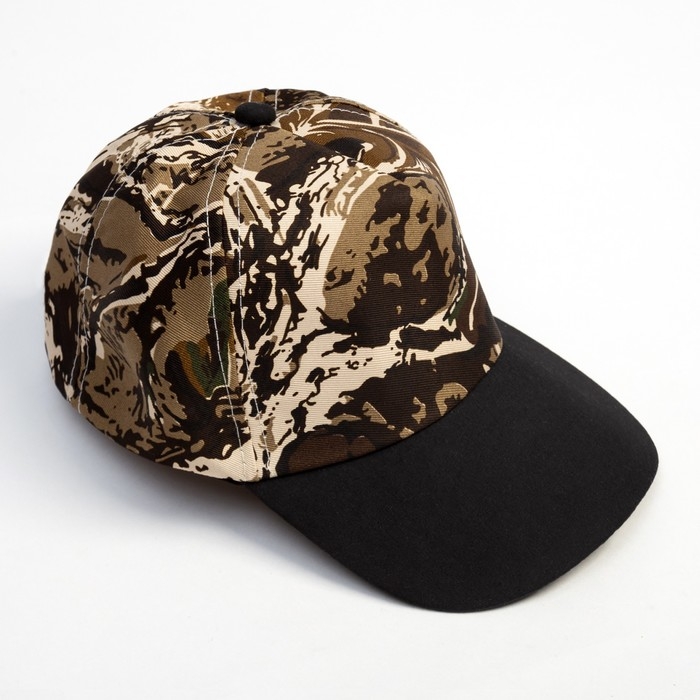 Кепка детская MINAKU Кепка детская MINAKU "Камуфляж" цвет коричневый-белый, размер 44-46