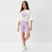 Велосипедки для девочки MINAKU, лавандовые, рост 134 см