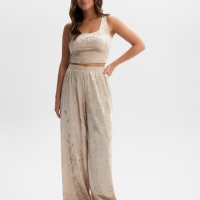 Брюки домашние KAFTAN Velvet 40-42, бежевый