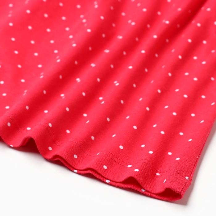 Платье для девочки "Белый горох", цвет красный, рост 104-110