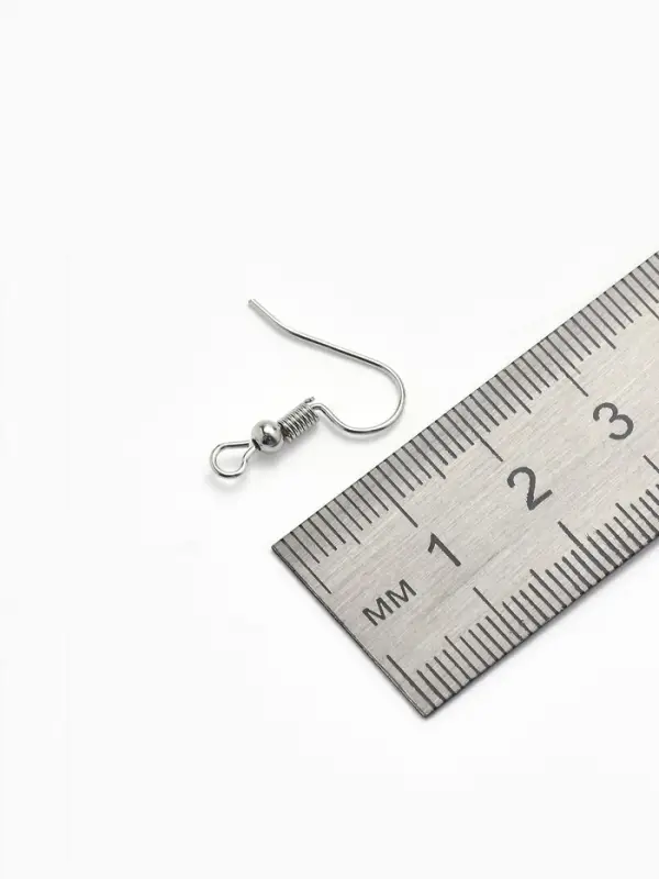 Швензы для сережек-крючки с бусиной (набор 5 пар), серые