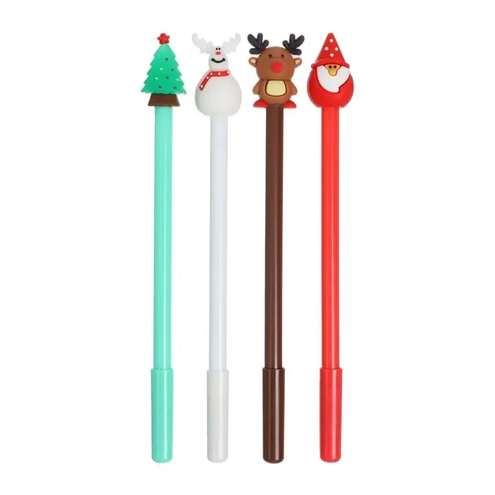 Ручка - прикол гелевая Calligrata &laquo;Новый год&raquo;, неавтоматическая, чёрные чернила, 0.38 мм, штрихкод на штуке, подарочная, МИКС