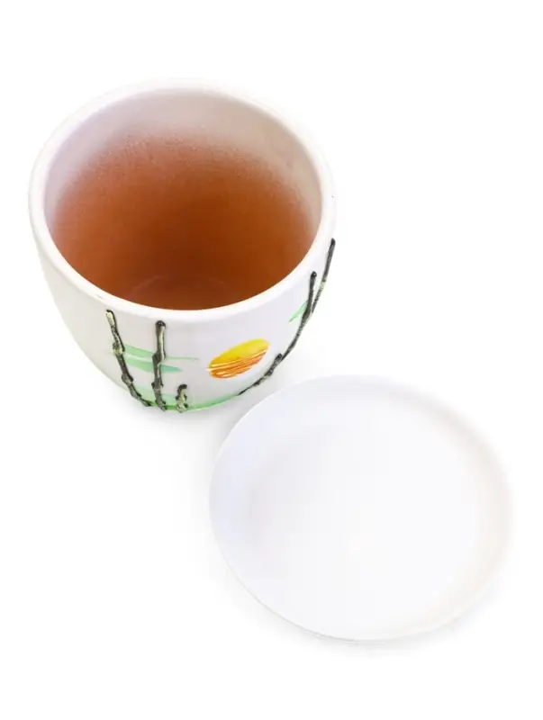 Горшок цветочный поддоном  1 л,  керамика, Азия (М)