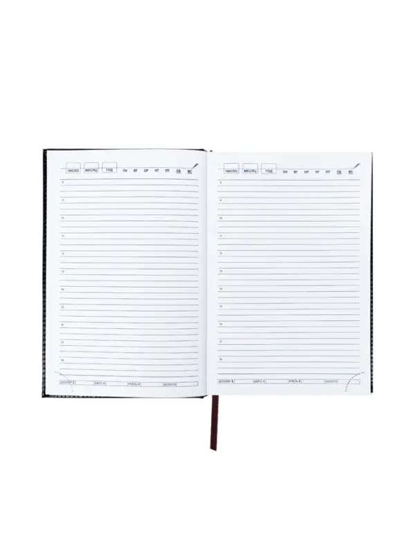 Ежедневник недатир А5 160л Небраска черный