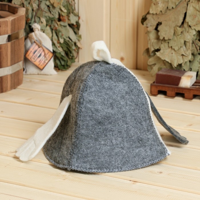 Шапка для бани с детской аппликацией Шапка для бани с детской аппликацией "Белый Бим", 3-5 лет