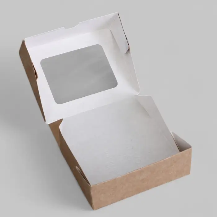 Коробка складная, крафт, 10&times;8&times;3.5 см, 0.24 л