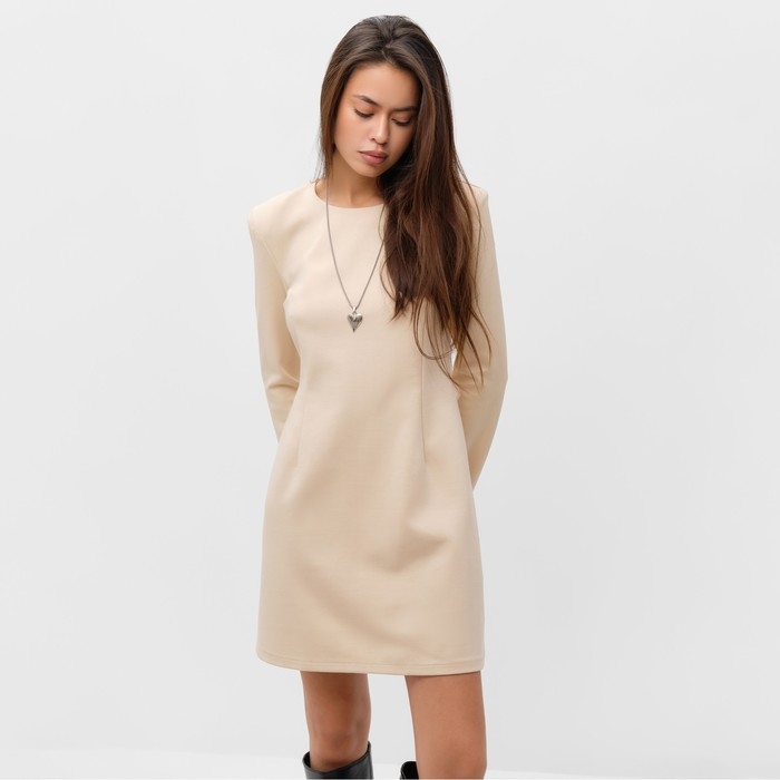 Платье женское MIST с акцентной линией плеч, р. 46, бежевый