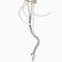 Брошь &laquo;Медуза&raquo;, цвет белый в серебре