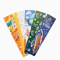 Закладки для книг картонные 5 шт., шпаргалки &laquo;Навстречу новым знаниям&raquo;