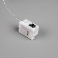 Гирлянда &laquo;Нить&raquo; 2 м роса с насадками &laquo;Цветы&raquo;, IP20, нить серебристая, 20 LED, 4.6 В, батарейки AG13x3 (в комплекте), 3 режима, свечение тёплое белое