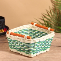 Корзина плетеная 18,5x18.5x10 см, ротанг