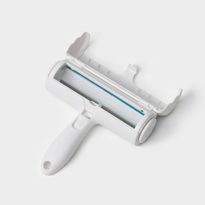 Щётка для удаления волос и шерсти Доляна, 19&times;18,5&times;5,5 см, цвет белый