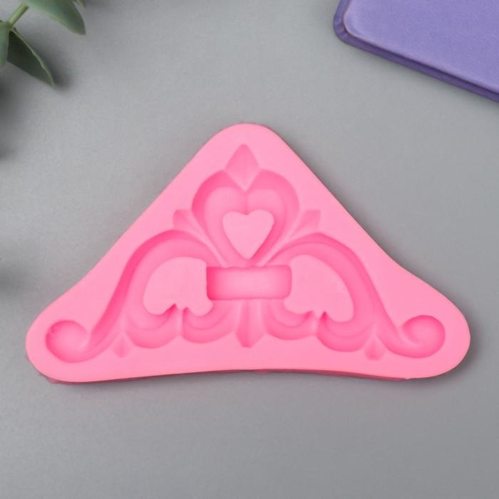 Молд силикон Молд силикон "Узор - уголок с сердцем" 1х5,6х10 см