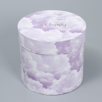 Набор шляпных коробок для цветов 4 в 1, упаковка подарочная, &laquo;Облака&raquo;, 14 х 13 см - 20 х 17.5 см