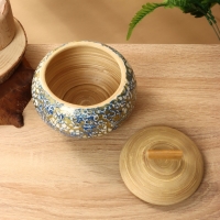 Банка для сыпучих продуктов 15х15х14 см, бамбук