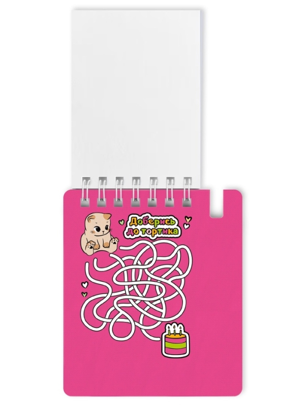 Блокнот 9 х 10,4 см и мини-ручка "Котики"