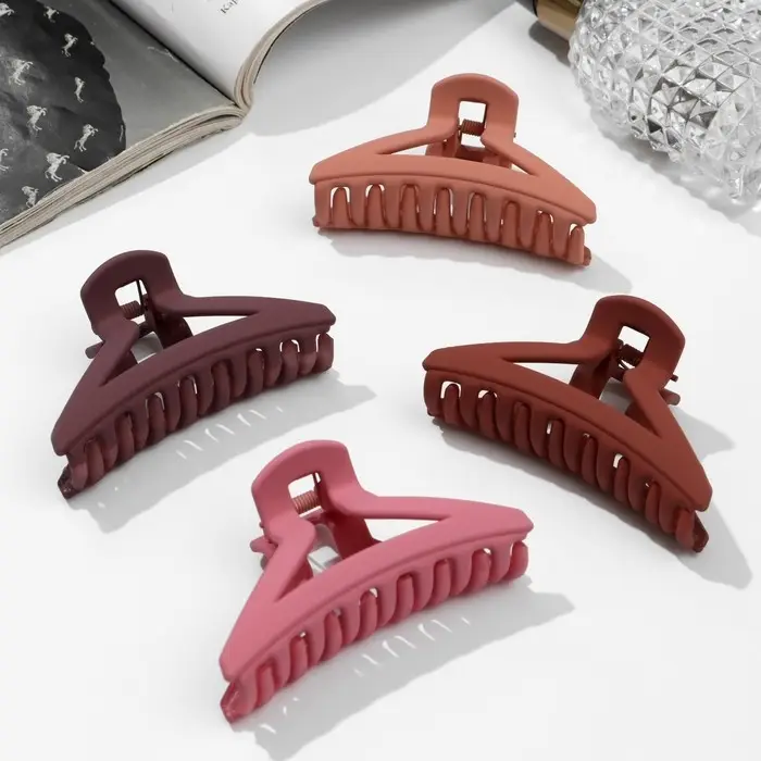 Краб для волос "Матовый" углы, 7,5 см, микс