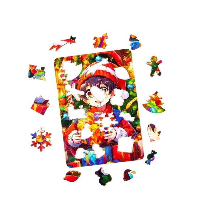 Пазл &laquo;Мальчик с подарками&raquo;, 20х14см, 52 дет.