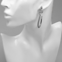Новый год! Символ года 2025! Серьги металл &laquo;Змея&raquo; грациозная, круг, цвет серебро