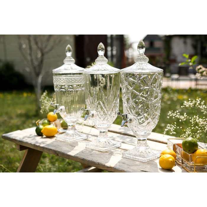 Диспенсер для напитков стеклянный Magistro &laquo;Изыск&raquo;, 3 л, 17&times;44,5 см