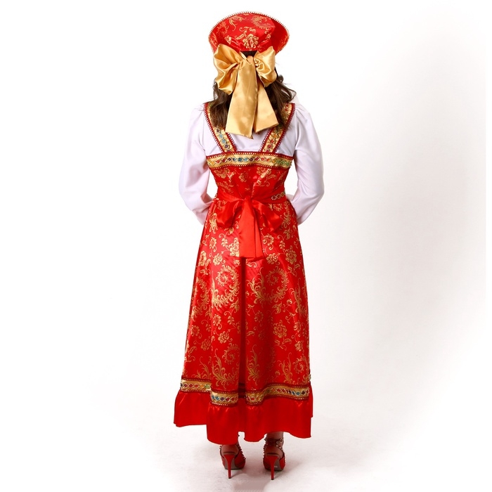 Карнавальный костюм &laquo;Самоцветы&raquo;: платье, кокошник, косынка в руку, р-р 42-44