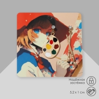 Серьги металл &laquo;Школа&raquo; палитра и кисти, цветные в золоте