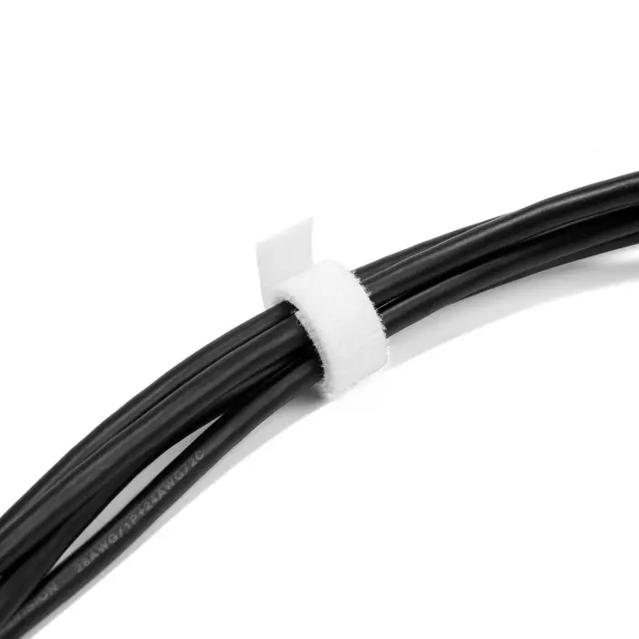 Лента-липучка для проводов 1000&times;10&times;1.5 мм ТУНДРА, белая, 1 шт.