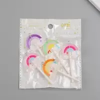 Подвеска для творчества акрил "Радуга и тучки" МИКС 6х3,5х1 см