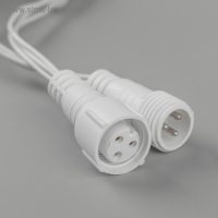 Гирлянда &laquo;Бахрома&raquo; 3 &times; 0.6 м, IP44, УМС, белая нить, 160 LED, свечение красное, мерцание белым, 220 В