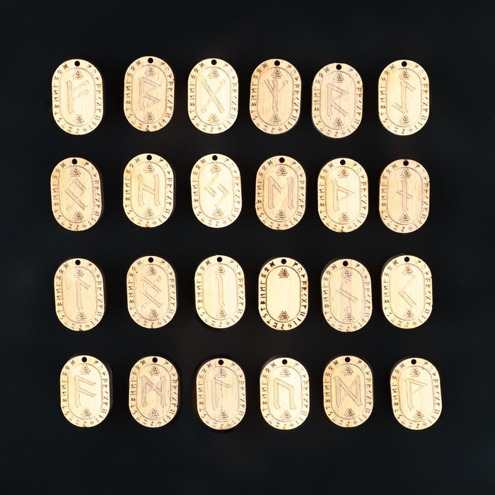 Руны для гадания "Скандинавские", 25 шт, бук