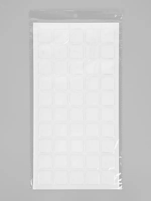 Стикеры эпоксидные прозрачные заготовки 3D 50 шт 3 х 3 см