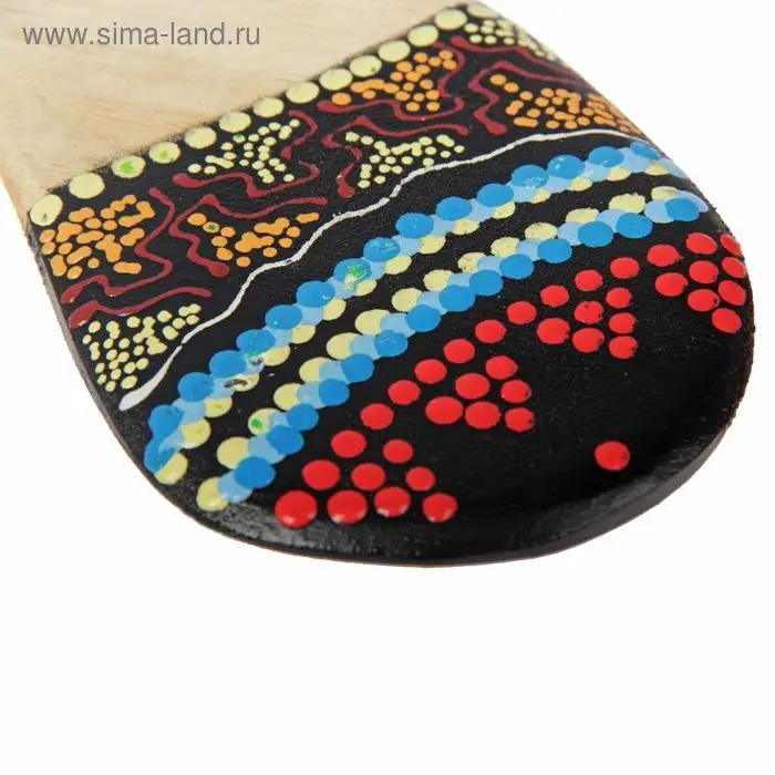 Сувенир &laquo;Бумеранг с точечной росписью&raquo;, натуральный, 38&times;9&times;1 см, МИКС
