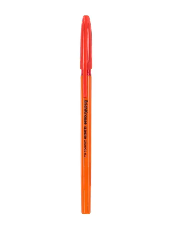 Ручка шариковая ErichKrause Slender Stick Orange, Super Glide, 0.7 мм, красная