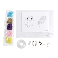 Вышивка бисером. Брошь &laquo;Сова и перо&raquo;, набор для творчестваа