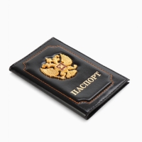 Обложка для паспорта, цвет чёрный