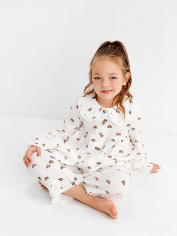 Пижама детская (рубашка и брюки) KAFTAN "Радуга" р.30 (98-104 см)