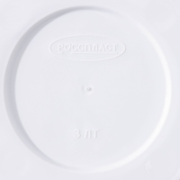 Горшок для цветов с поддоном &laquo;Камешки&raquo;, 3 л, пластик, белый