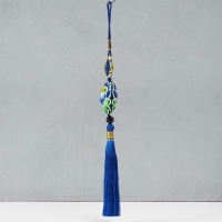 Подвеска текстиль "Лотос" синяя 2х10х29 см Подвеска текстиль "Лотос" синяя 2х10х29 см